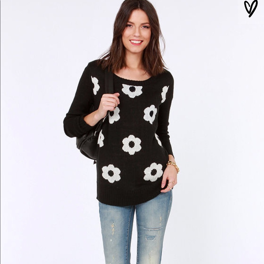 Element eden Mary Jane black daisy sweater